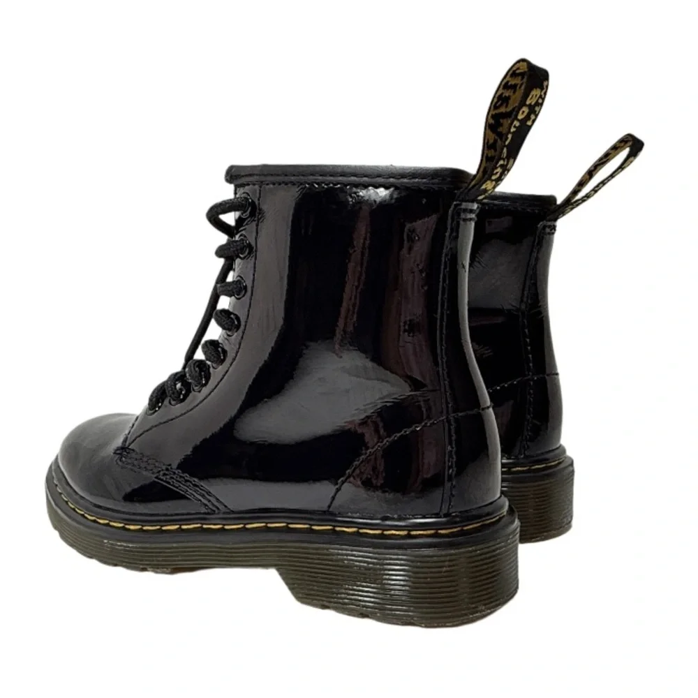 DR MARTENS | Black Patent Leather Lace Up Boot Junior 1460 Punky School Summer
